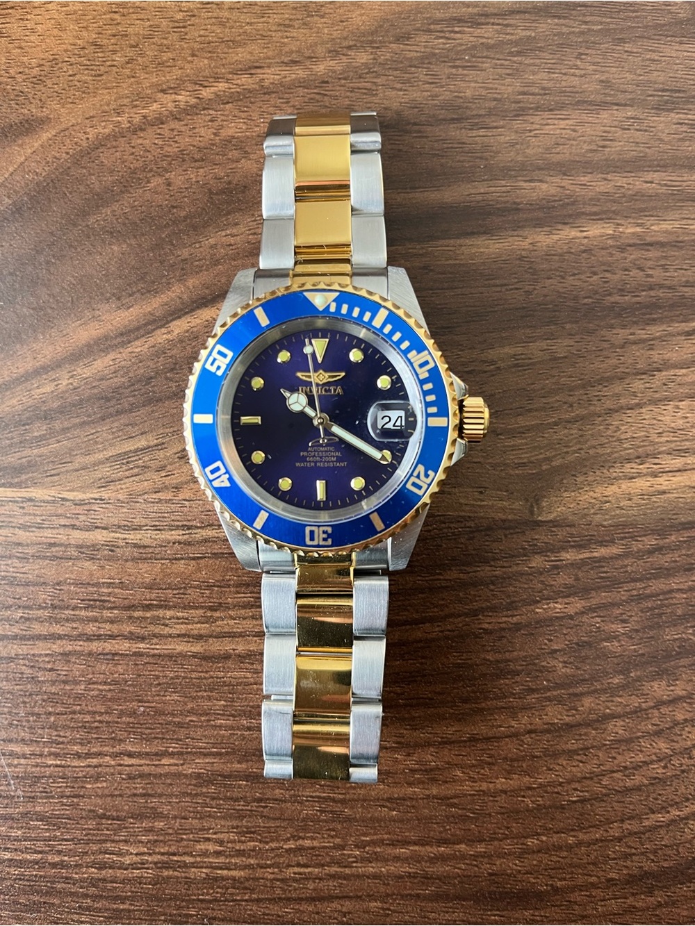 NWOT Invicta Men's Pro Diver Automatic Watch Two-Tone Blue 8928OB